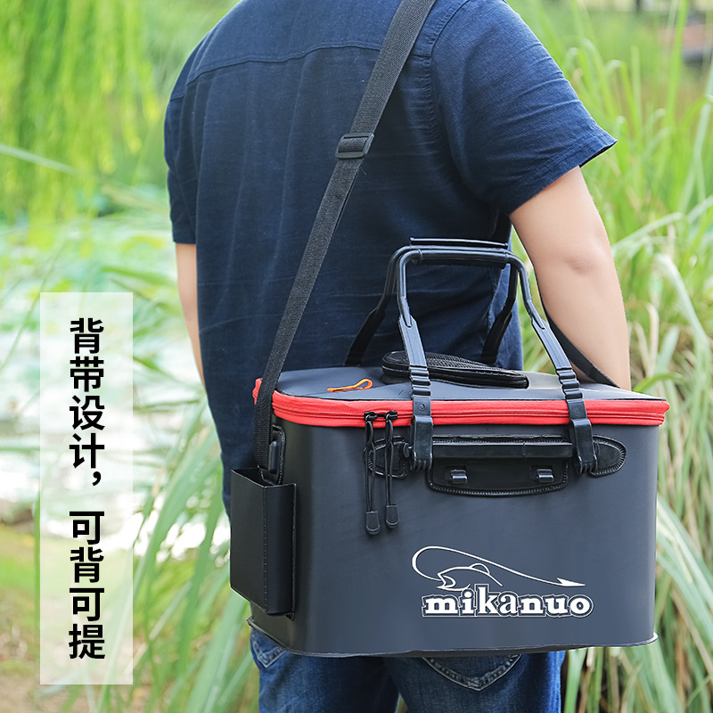 Fishing Bucket Eva Thickened MultiFunction Live Fish Box Collapsible Bucket Fish Basket Bucket Fish Box Special Offer