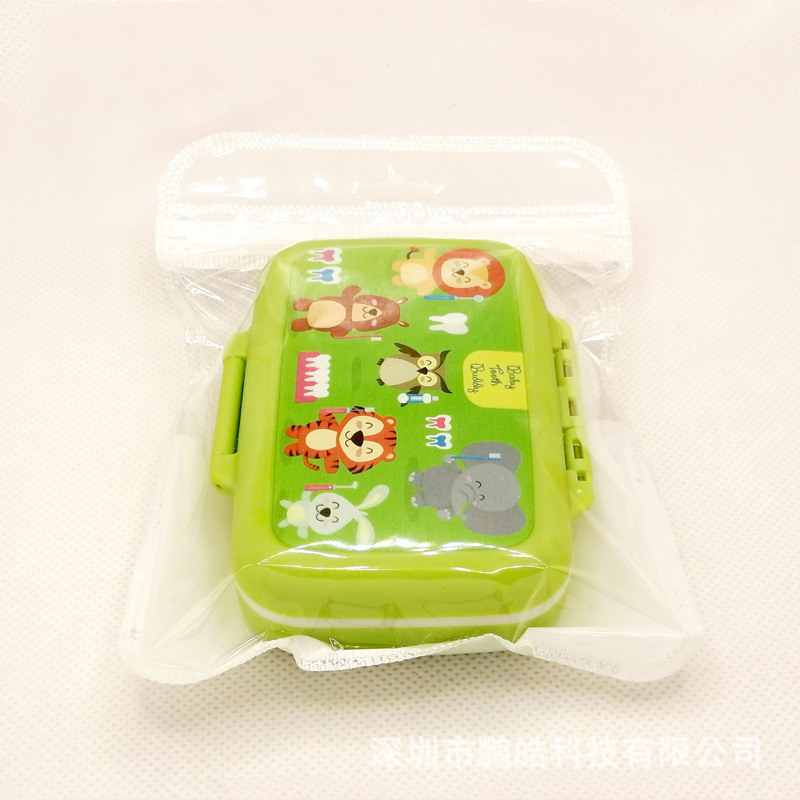 Baby's Milk Teeth Box Green Pp Plastic Box with Eva Ring Lining Teeth Storage Collection House Children's Adult Ceremony Baby's Milk Teeth Box Green Pp Plastic Box with Eva Ring Lining Teeth Storage Collection House Children's Adult Ceremony