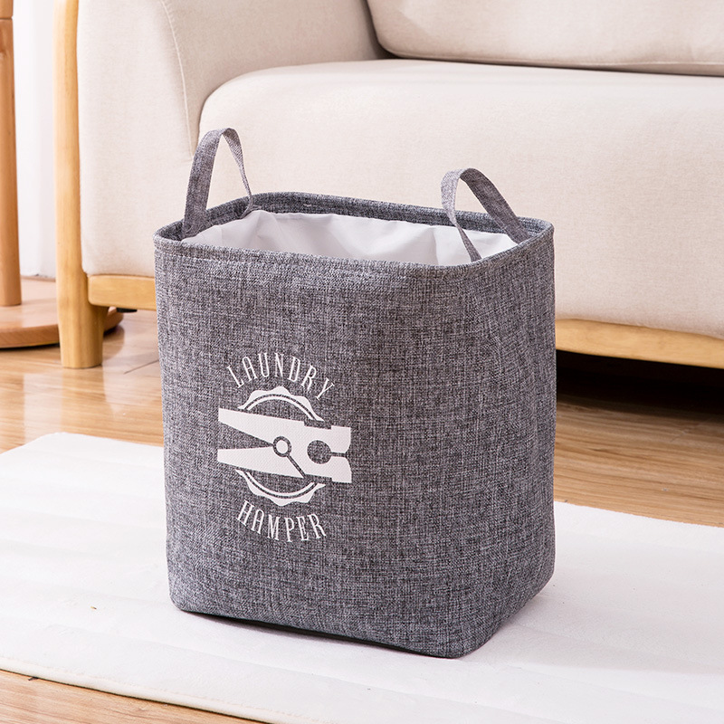 Creative Home Eva Storage Basket Thickened Storage Box Desktop Cotton Linen Storage Basket Laundry Basket Small