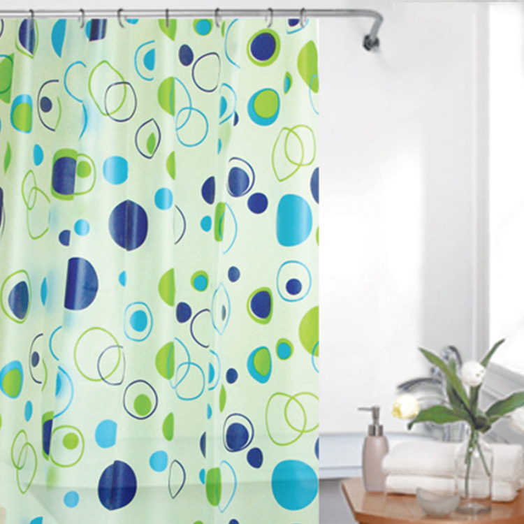 Manufacturer direct sale EVA box shower curtain transparent crystal hook