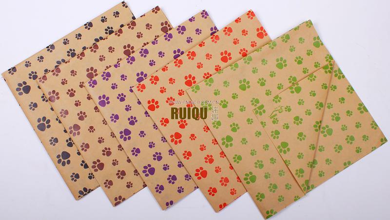 Flower pattern of wrapping paper wrapping paper kraft paper feet