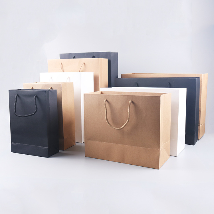 Paper Bag Customized Storage Packaging Kraft Paper Portable Paper Bag Takeaway Shopping Bag Hand Bag Printed Logo