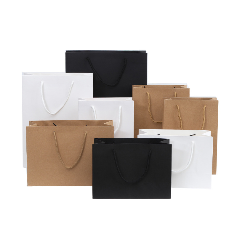 Paper Bag Customized Storage Packaging Kraft Paper Portable Paper Bag Takeaway Shopping Bag Hand Bag Printed Logo