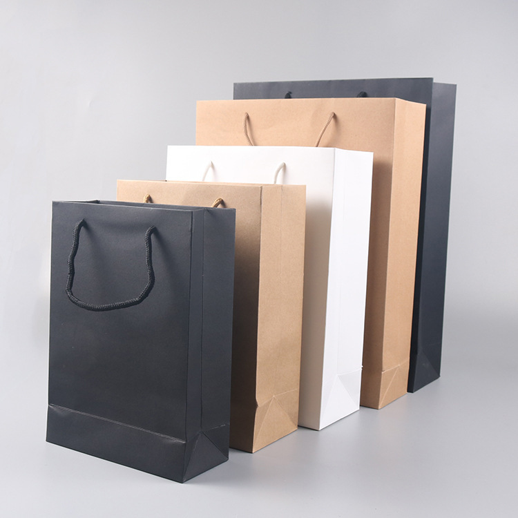 Paper Bag Customized Storage Packaging Kraft Paper Portable Paper Bag Takeaway Shopping Bag Hand Bag Printed Logo