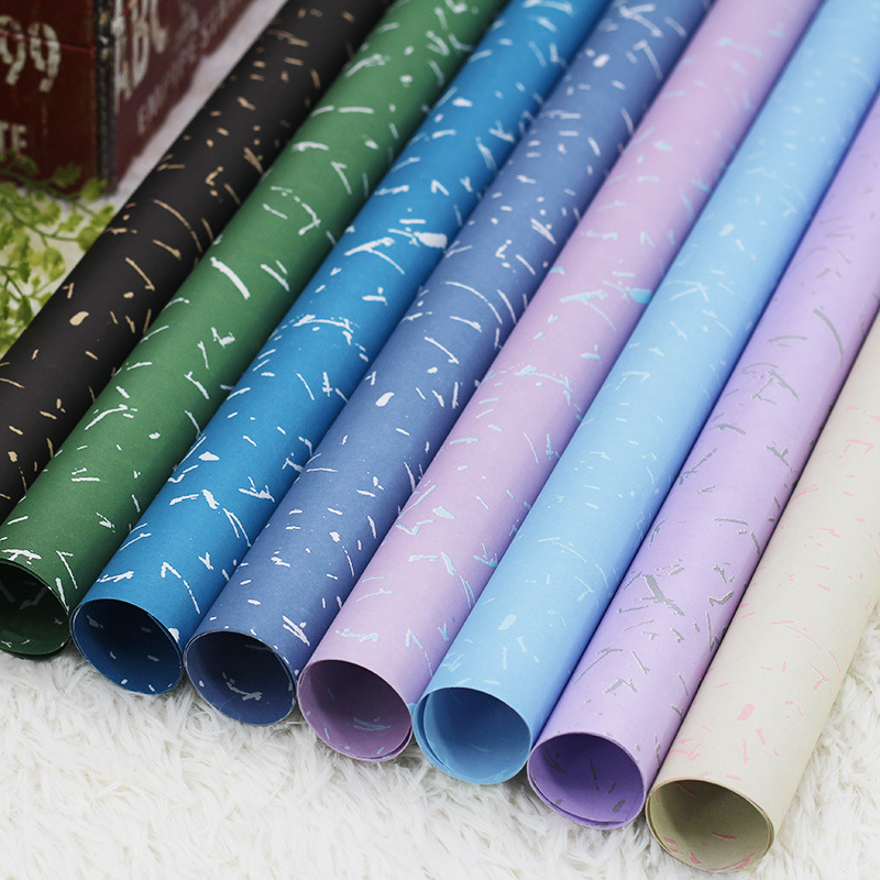 Design with mixed pattern of thick blue original paper kraft paper logo wrapping paper gift paper