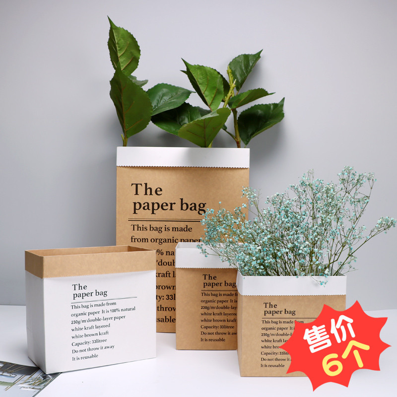 Kraft paper wrap bag dry flower gift bag florist &#039;s bouquet of flower wrap bag floral season
