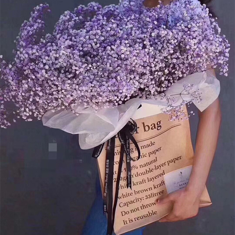 Kraft paper wrap bag dry flower gift bag florist &#039;s bouquet of flower wrap bag floral season