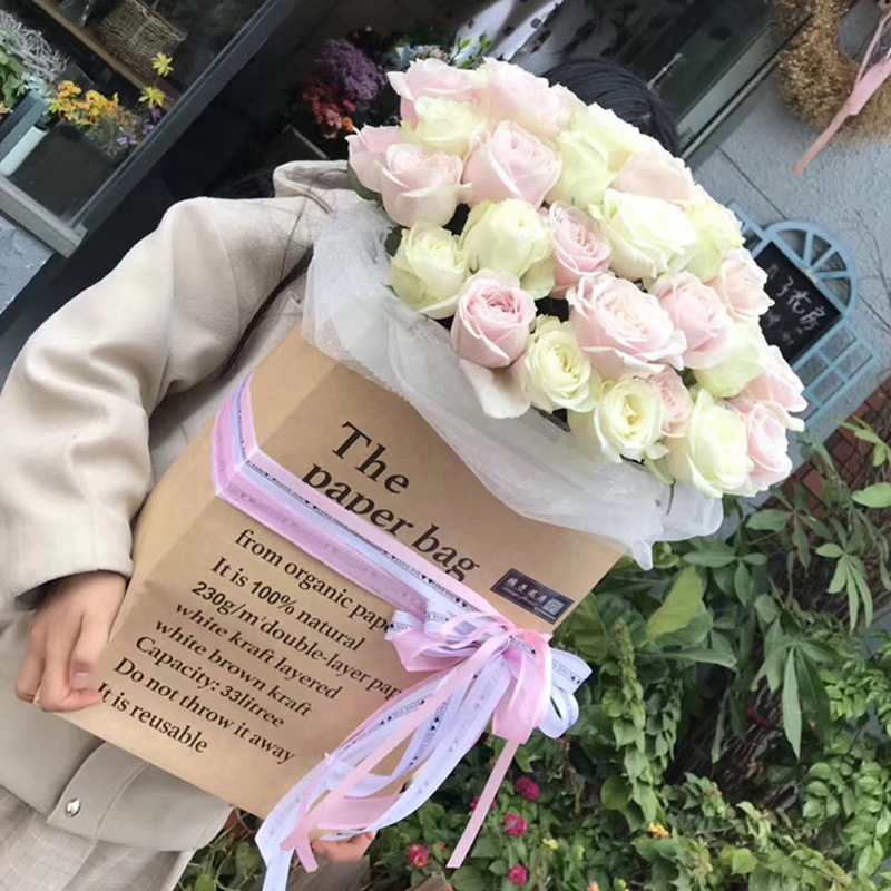 Kraft paper wrap bag dry flower gift bag florist &#039;s bouquet of flower wrap bag floral season