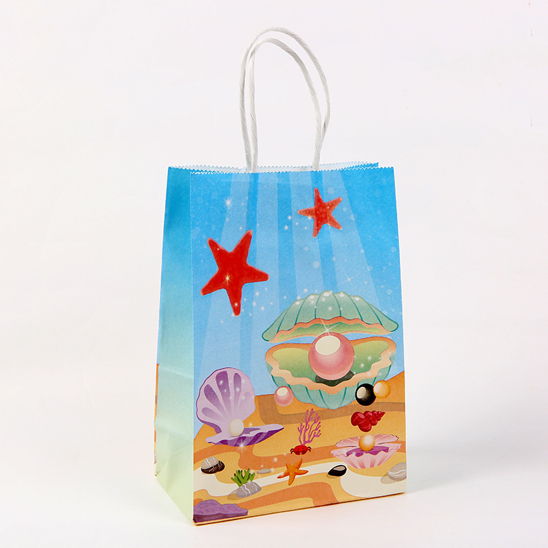 Kraft Paper Party Marine Series Gift Packaging Bag Wholesale