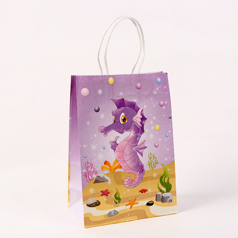 Kraft Paper Party Marine Series Gift Packaging Bag Wholesale