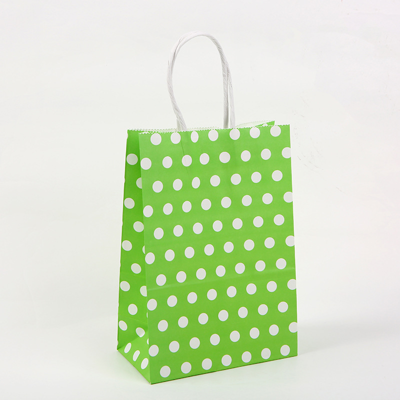 Factory Direct Sales Kraft Paper Dot Gift Bag High-End Imported Kraft Paper Clothing Candy Packaging Handbag Factory Direct Sales Kraft Paper Dot Gift Bag High-End Imported Kraft Paper Clothing Candy Packaging Handbag