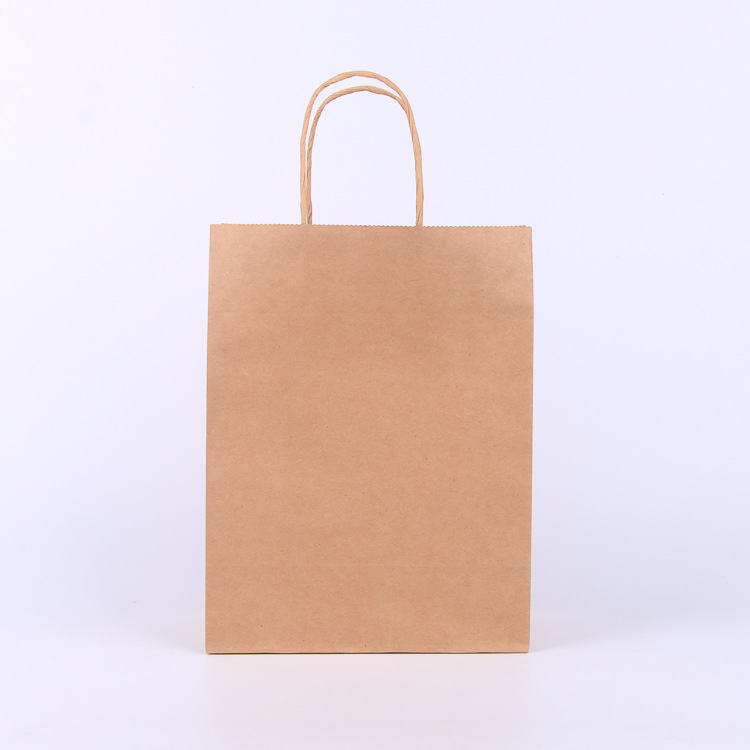 Kraft Paper Portable Paper Gift Bag Custom Clothing Shopping Paper Bag Food Take out Take Away Bag Custom Printed Logo