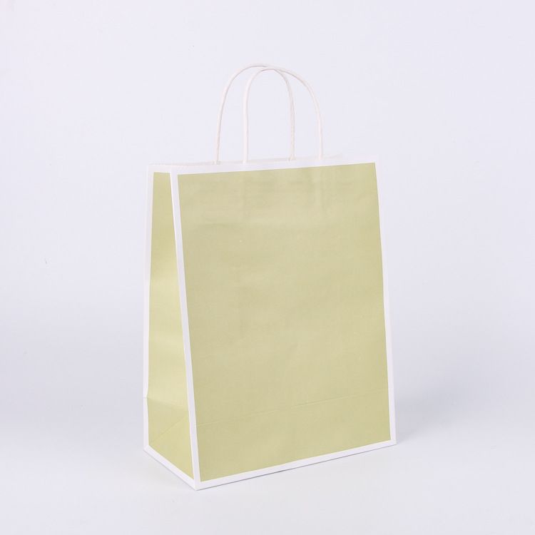 Kraft Paper Portable Paper Gift Bag Custom Clothing Shopping Paper Bag Food Take out Take Away Bag Custom Printed Logo