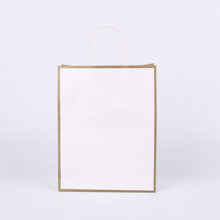 Kraft Paper Portable Paper Gift Bag Custom Clothing Shopping Paper Bag Food Take out Take Away Bag Custom Printed Logo