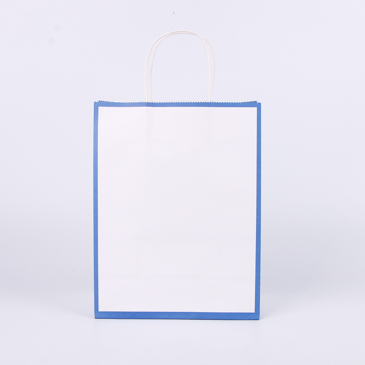 Kraft Paper Portable Paper Gift Bag Custom Clothing Shopping Paper Bag Food Take out Take Away Bag Custom Printed Logo
