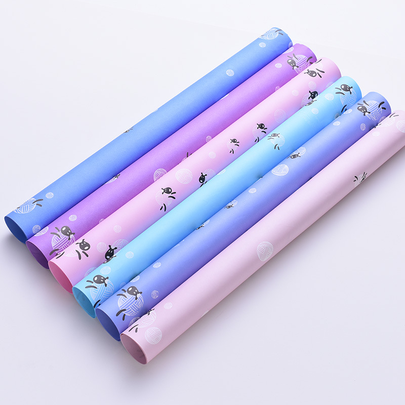 Shunqing new cartoon lang green paper kraft paper flowers wrapping paper bouquet gift wrapping paper paper