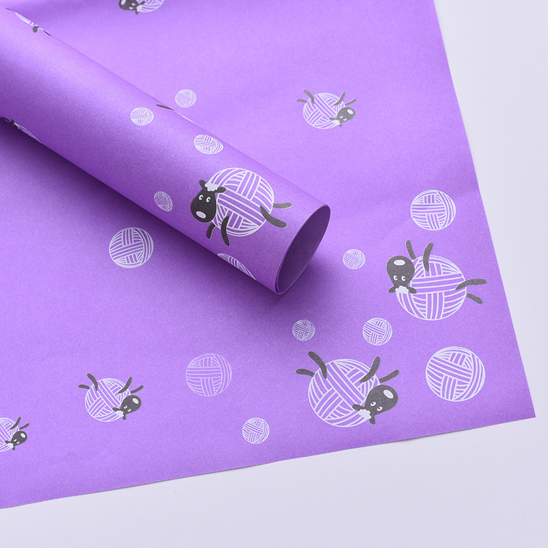 Shunqing new cartoon lang green paper kraft paper flowers wrapping paper bouquet gift wrapping paper paper