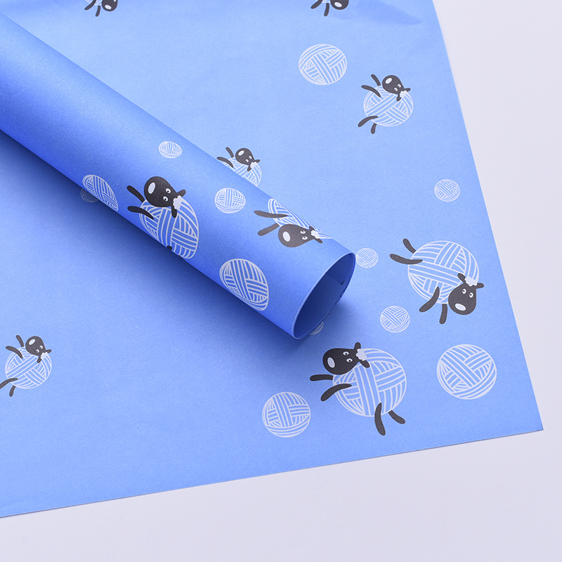 Shunqing new cartoon lang green paper kraft paper flowers wrapping paper bouquet gift wrapping paper paper