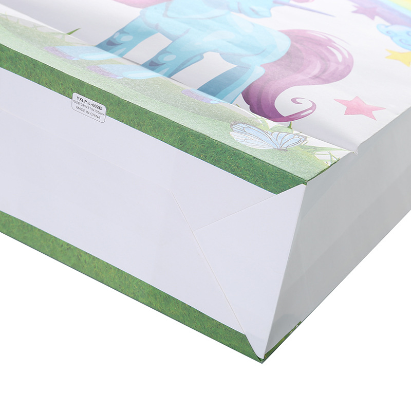 Manufacturers customized small fresh gift bag color printing white kraft paper printed handbag gift bag wholesale