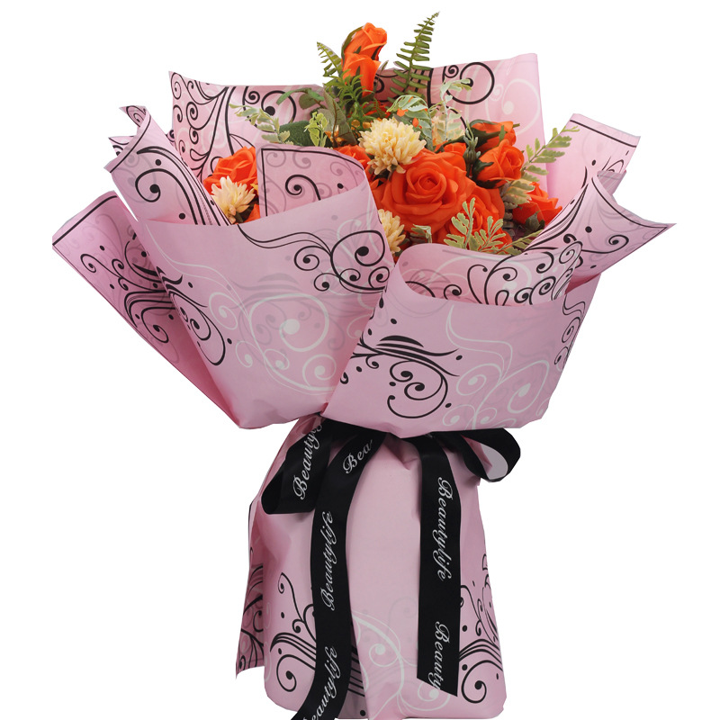 Shun the qing lang green kraft paper 50% waterproof flower wrapping paper bouquet wrapping paper flower shop gift shop material Shun the qing lang green kraft paper 50% waterproof flower wrapping paper bouquet wrapping paper flower shop gift shop material