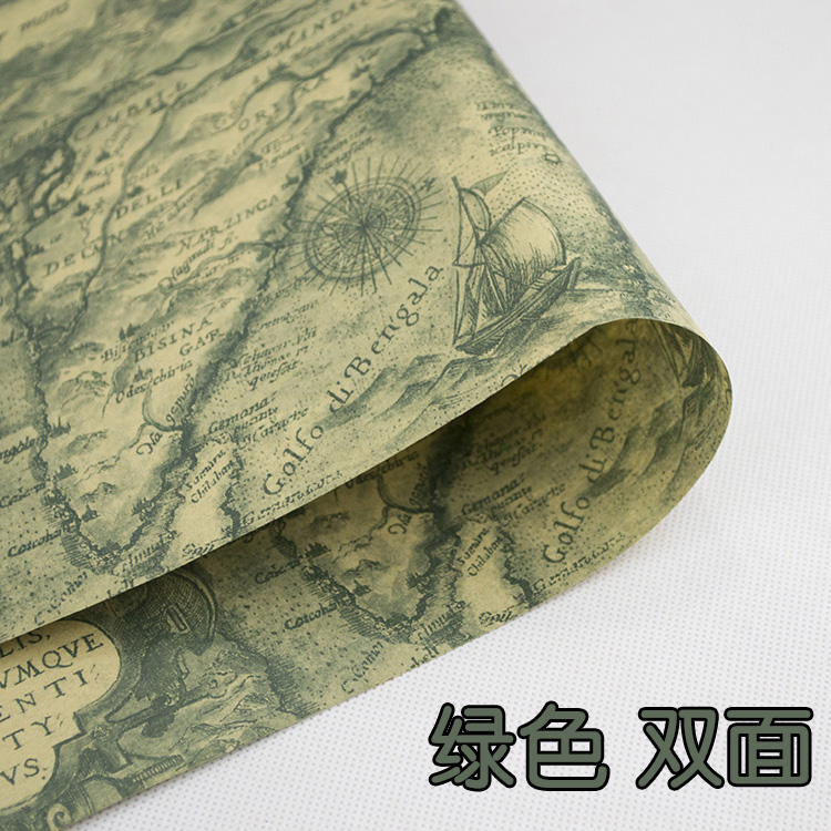Factory direct supply map bouquet wrapping paper gift wrapping paper background paper kraft paper