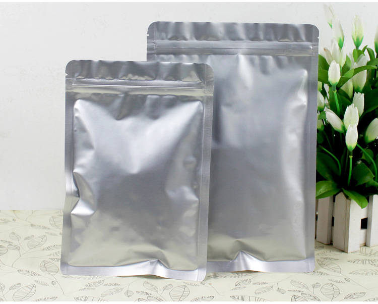 Tea Aluminium Foil Bag Ziplock Bag Flat Bottom Aluminum Foil Bag Nut Food Packaging Bag Envelope Bag Factory Wholesale