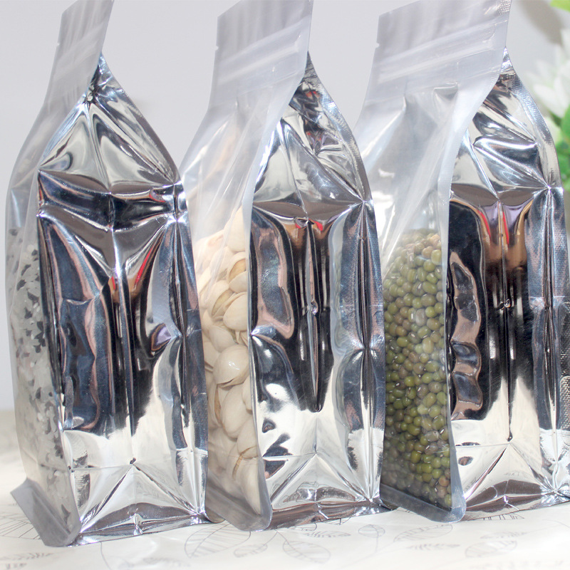 Nuts Eight-Side Sealing Bag Yin Yang Aluminum Foil Bag Independent Packaging and Self-Sealed Bag Dog Food Food Packaging Bag Aluminized Bellows Pocket Wholesale