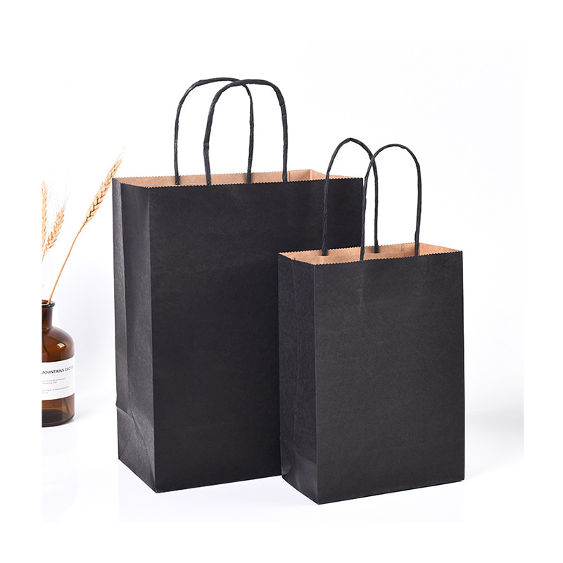 Candy Color Kraft Paper Portable Paper Bag Customized Shopping Fashion White Cardboard Handbag Customized Printing Logo