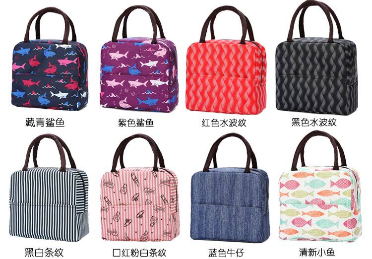 Japanese large portable lunch bag with rice portable lunch box with metal aluminum foil bag with ice bento bag