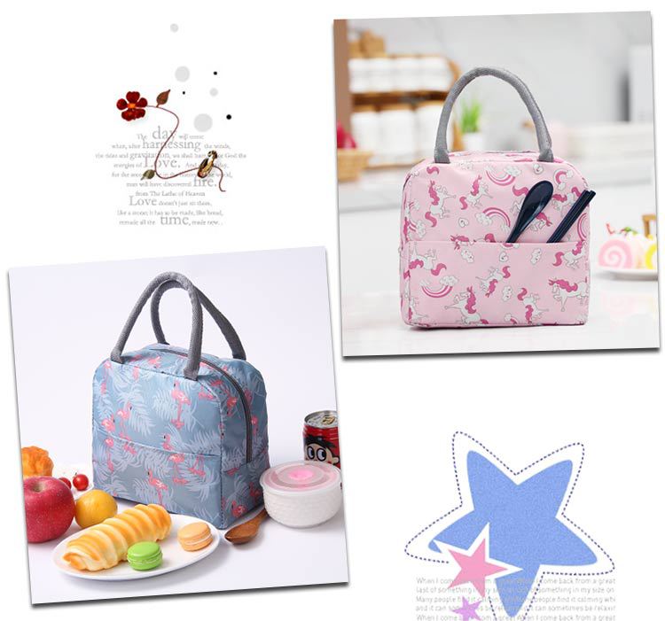 Japanese large portable lunch bag with rice portable lunch box with metal aluminum foil bag with ice bento bag