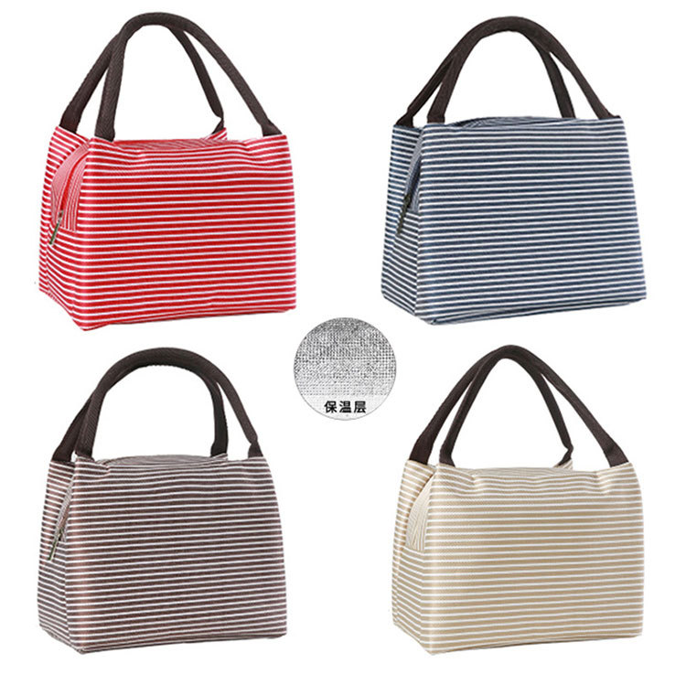 insulation A Small rice ball cotton hemp lunch box portable student aluminum foil bag lovely bento bag large lunch bag