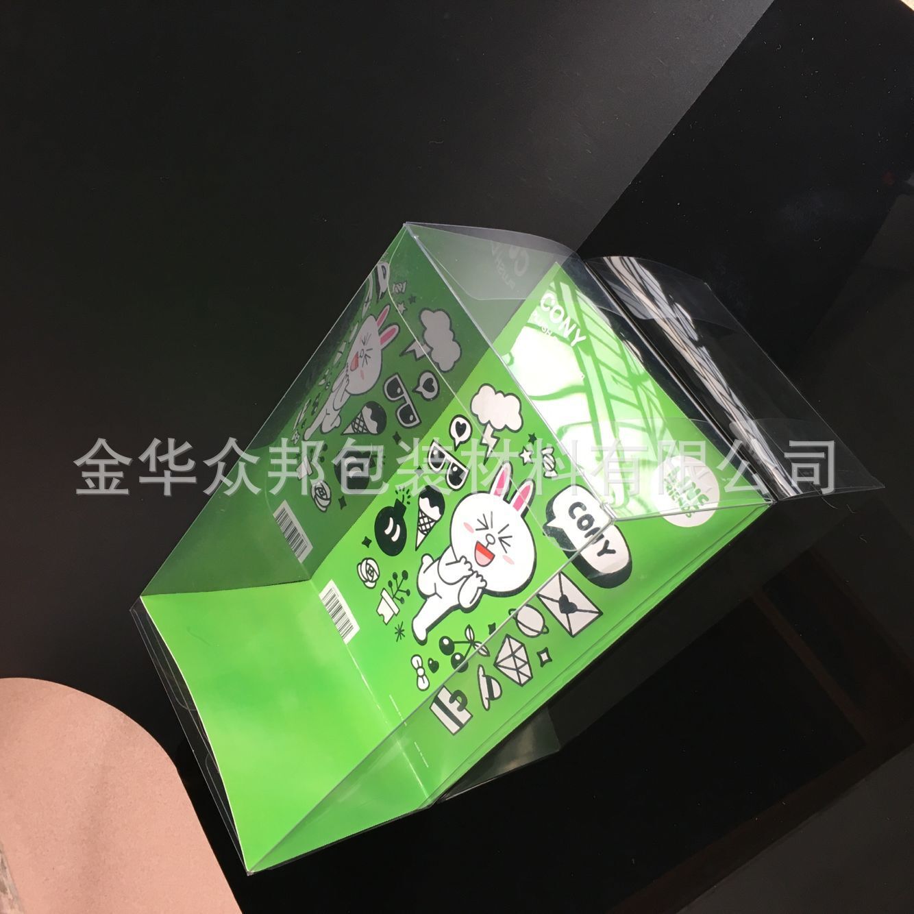 Transparent pet packaging box folding box cloth doll packaging box pet box custom