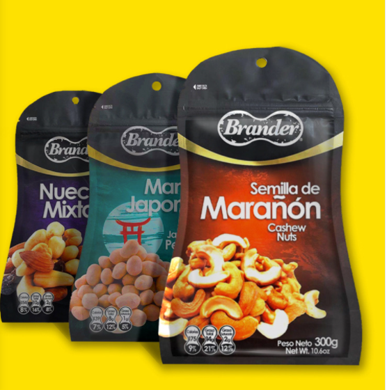 Food Plastic Packaging Bag Customized Printing Net Red Food Self-Standing Self-Sealing Food Bag Snack Nut Vacuum Bag