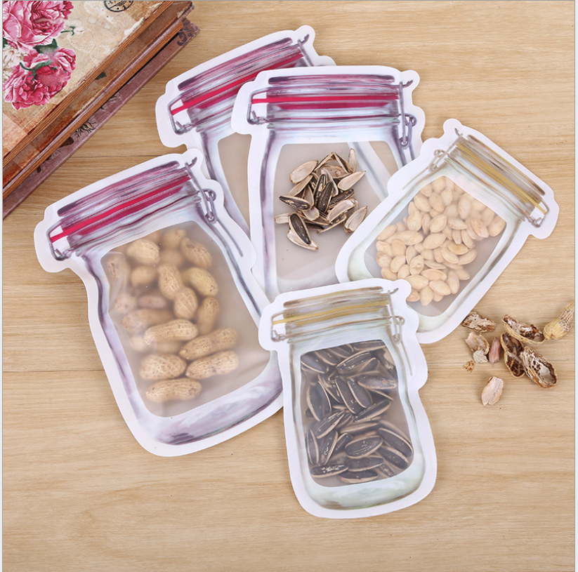 Mason bottle Food bag ziplock bag preservation bag refrigerator storage bag mouth