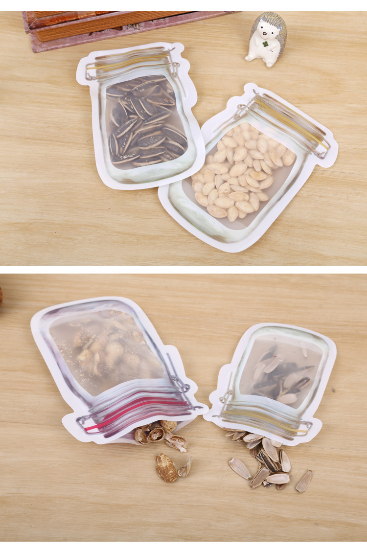 Mason bottle Food bag ziplock bag preservation bag refrigerator storage bag mouth Mason bottle Food bag ziplock bag preservation bag refrigerator storage bag mouth