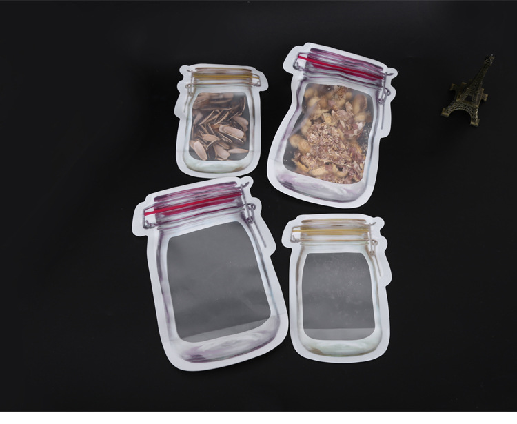 Mason bottle Food bag ziplock bag preservation bag refrigerator storage bag mouth Mason bottle Food bag ziplock bag preservation bag refrigerator storage bag mouth