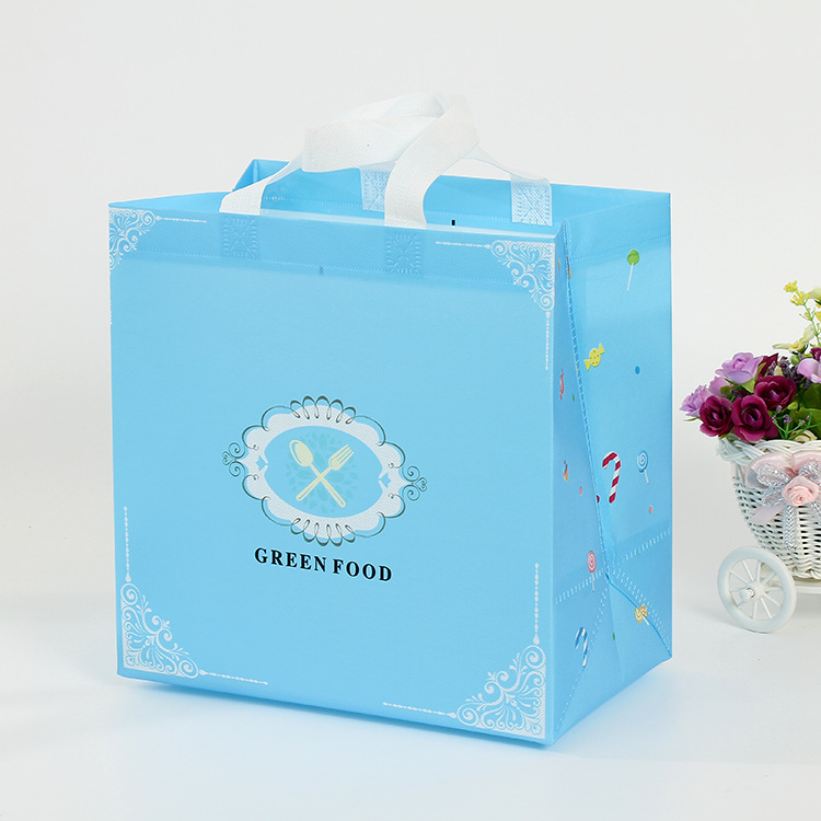 Non-woven bag takeaway bag fast food bag coated environmental protection bag custom shopping handbag Non-woven bag takeaway bag fast food bag coated environmental protection bag custom shopping handbag