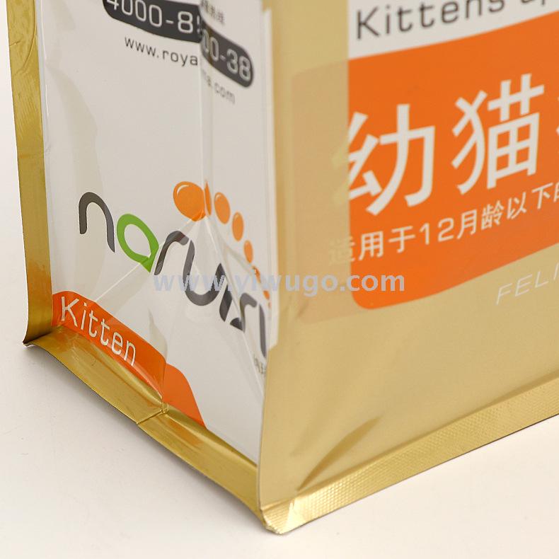 Dog Food Bag Cat Food Bag Plastic Bag Eight-Side Seal Bellows Pocket Self-Standing PVC OPP Aluminized