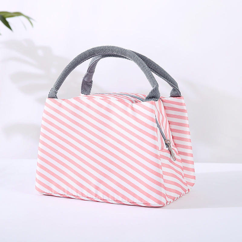 Long thermal food bag bento bag handbag waterproof canvas insulation bag large aluminum foil thickened