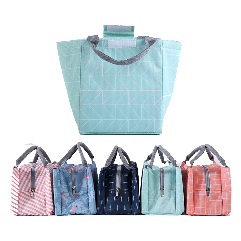 Long thermal food bag bento bag handbag waterproof canvas insulation bag large aluminum foil thickened