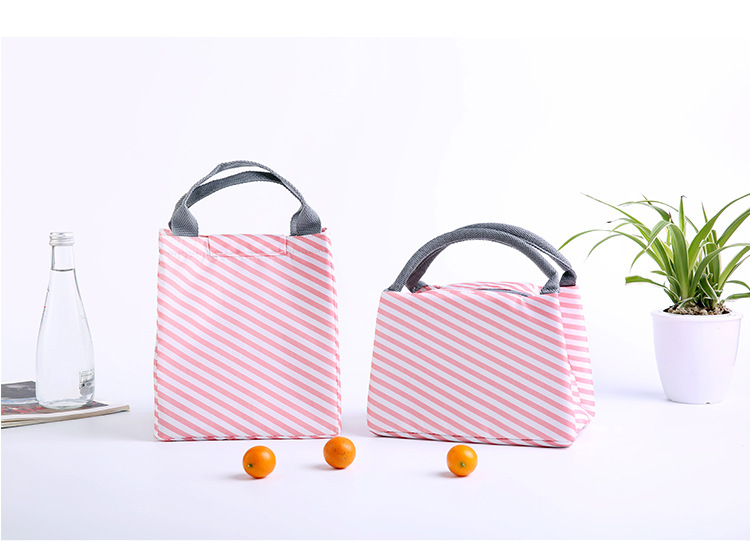 Long thermal food bag bento bag handbag waterproof canvas insulation bag large aluminum foil thickened