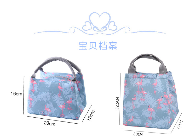 Long thermal food bag bento bag handbag waterproof canvas insulation bag large aluminum foil thickened