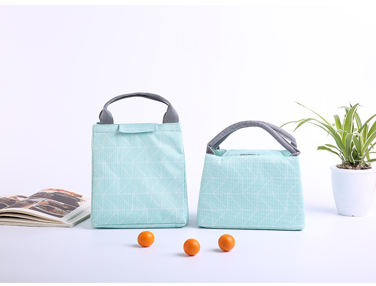 Long thermal food bag bento bag handbag waterproof canvas insulation bag large aluminum foil thickened