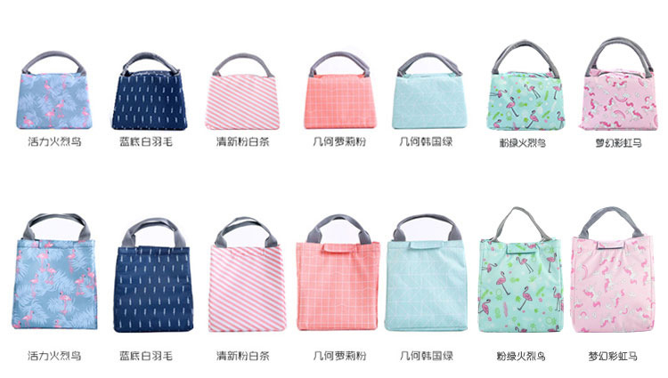 Long thermal food bag bento bag handbag waterproof canvas insulation bag large aluminum foil thickened