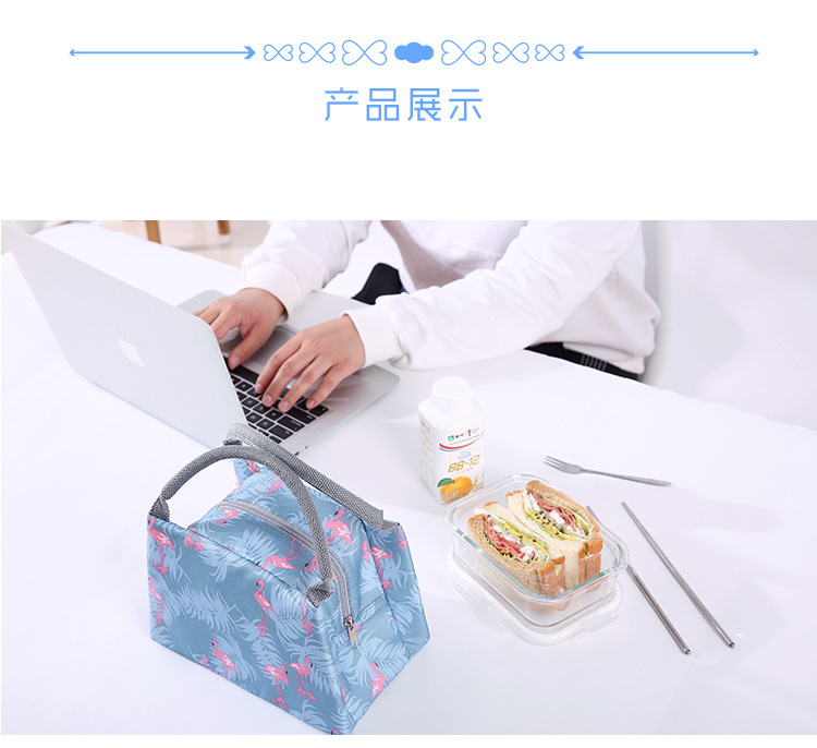 Long thermal food bag bento bag handbag waterproof canvas insulation bag large aluminum foil thickened