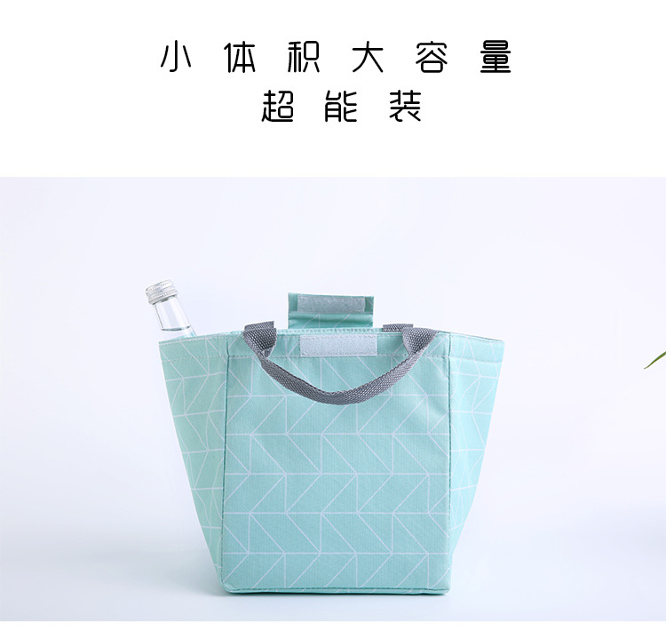 Long thermal food bag bento bag handbag waterproof canvas insulation bag large aluminum foil thickened