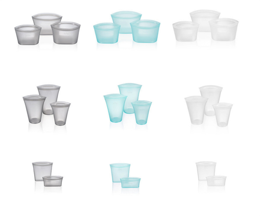 Silicone Freshness Protection Package Easy to Clean Silicone Bag Zipper Storage Bag Silicone Food Bag Food Silicone Bag