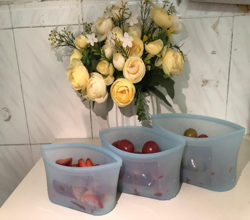 Silicone Freshness Protection Package Easy to Clean Silicone Bag Zipper Storage Bag Silicone Food Bag Food Silicone Bag Silicone Freshness Protection Package Easy to Clean Silicone Bag Zipper Storage Bag Silicone Food Bag Food Silicone Bag