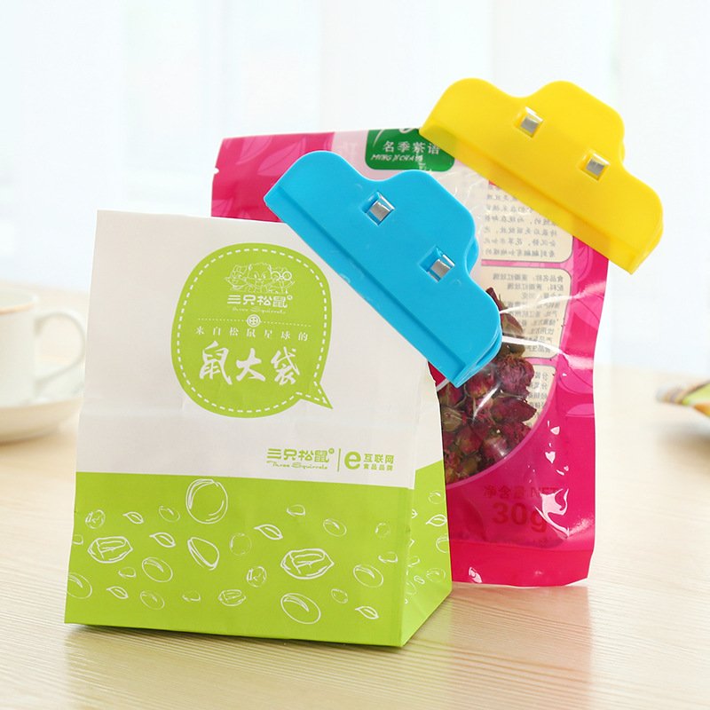 Large plastic food seal clamps the food bag snacks clip moistureproof preservation sealer plastic bag sealer