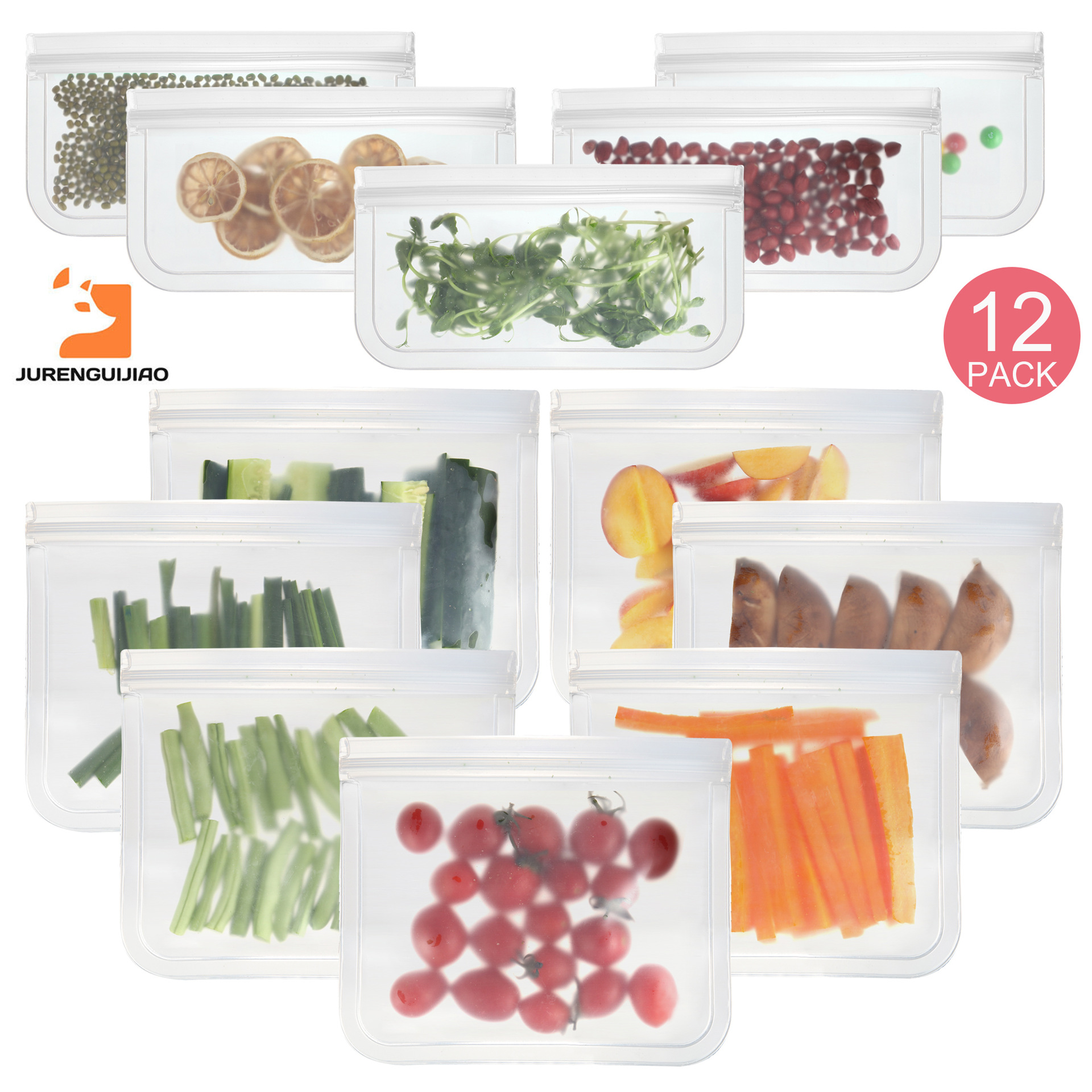 Spot translucent frosted PEVA food plastic bag refrigerator food storage plastic bag sealed food bag